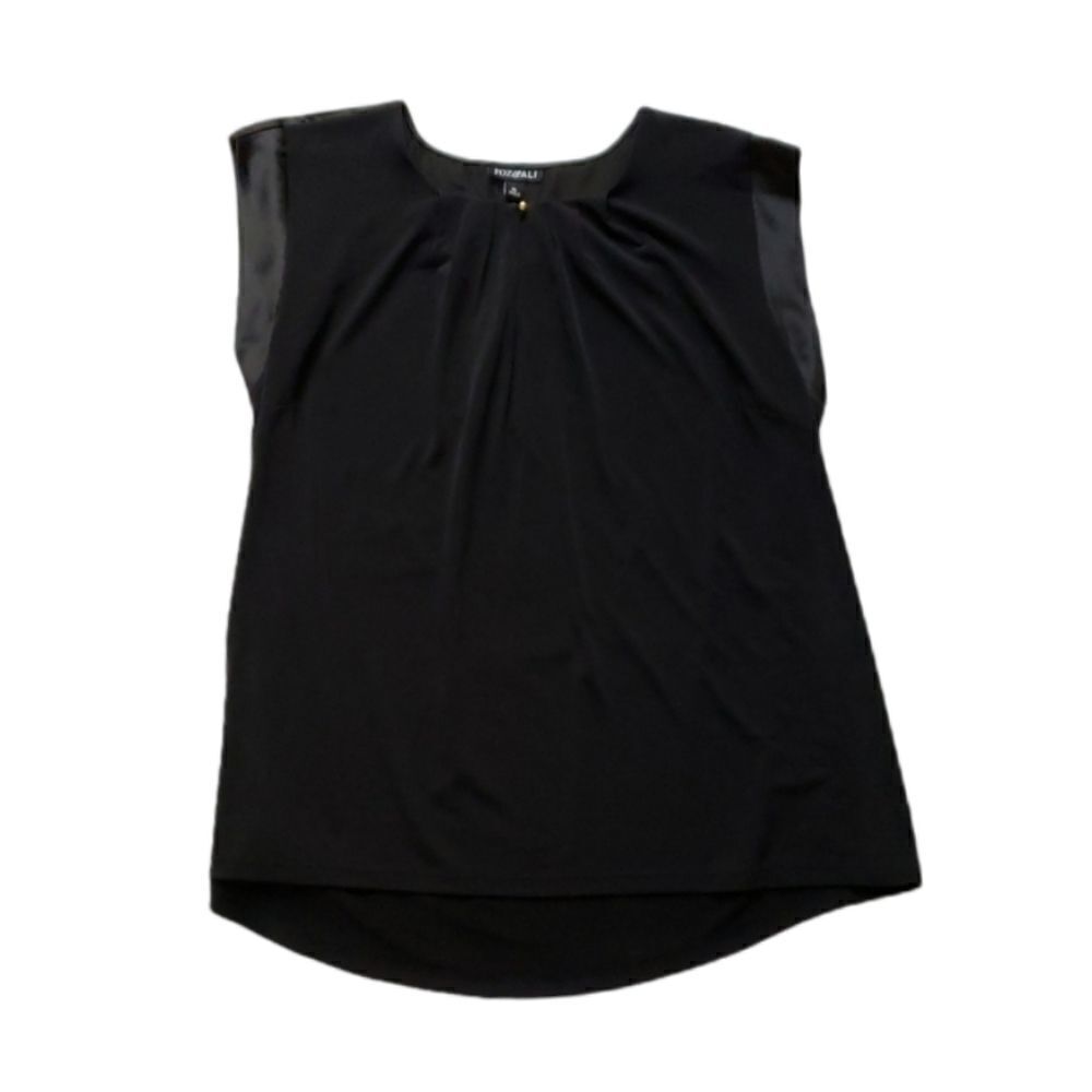 Black
satin trim blouse 